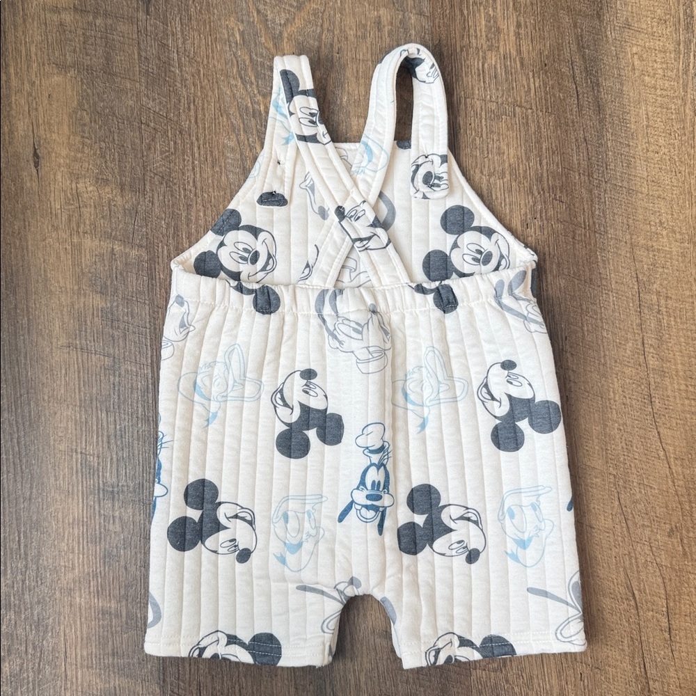 Disney Baby Mickey & Friends Quilted Baby Romper White Blue & Gray Size 24M - Picture 8 of 10